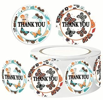 ↗️⭕SPECIAL⭕(36) 1" THANK YOU BUTTERFLY STICKERS!!⭕
