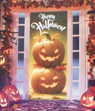 HALLOWEEN DOOR COVER DECORATION 30 INCH X 72 INCH USE YOUR OWN TAPE STYLE 12