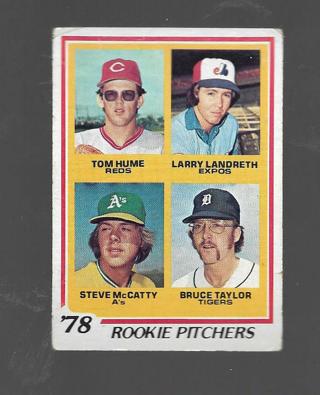 1978 TOPPS TOM HUME ROOKIE #701