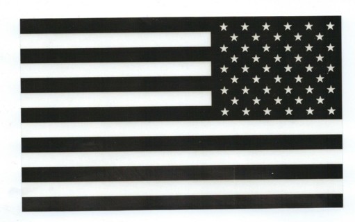 Black USA Flag, Reverse, Small, Sticker