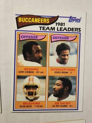 82 Topps Buccaneers Team Leaders #495