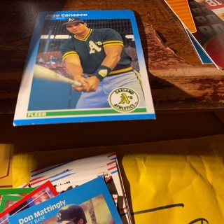 1987 fleer Jose canseco baseball card 