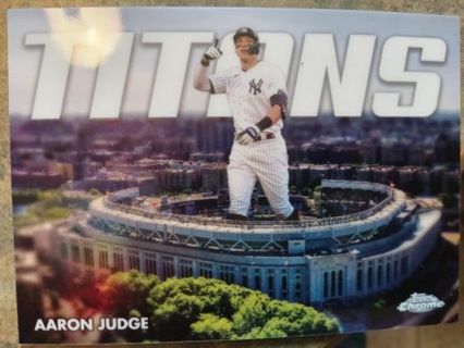 2023 TOPPS CHROME TITANS AARON JUDGE NEW YORK YANKEES BASEBALL CARD# CT-11