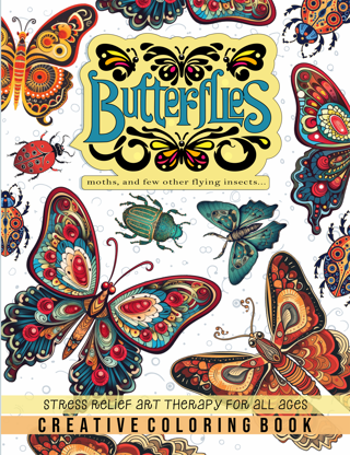 BUTTERFLIES, Moths, and Few Other Flying Insects - Coloring Book