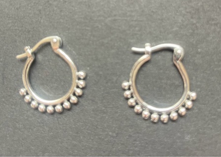 Brand, new, Silver, hoop, earrings, free shipping