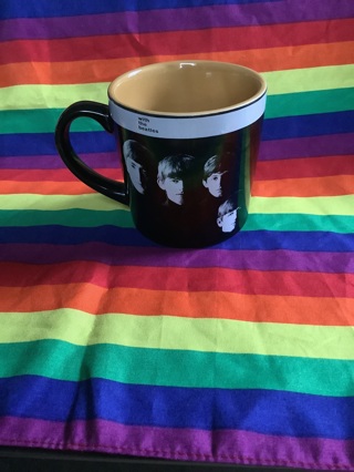 With The Beatles Collectible Coffee Mug Excellent Condition 