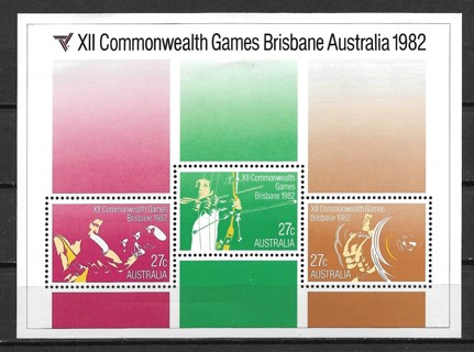 1982 Australia Sc844a 12th Commonwealth Games, Brisbane MNH S/S