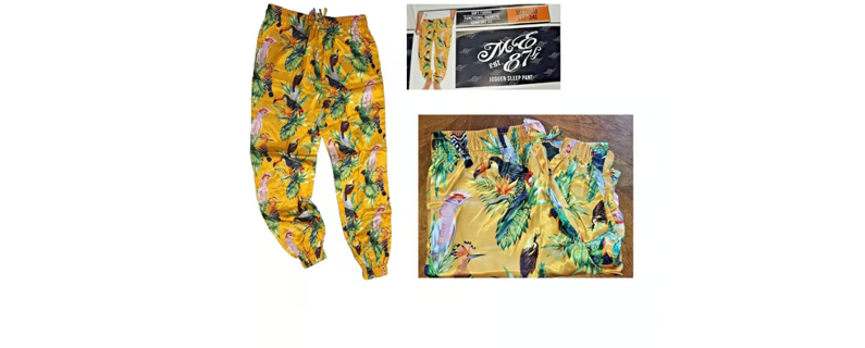 NEW!!! Men's Me Est. 87 Jogger Sleep Pants Tropical Pants Size M 32-34 Trendy