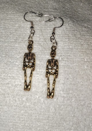 Skeleton earrings 925 hooks
