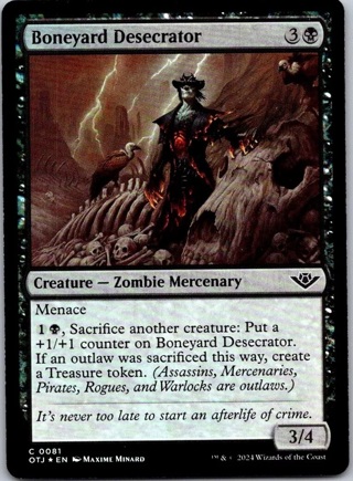 Magic the Gathering Foil Boneyard Desecrator Outlaws of Thunder Junction MTG