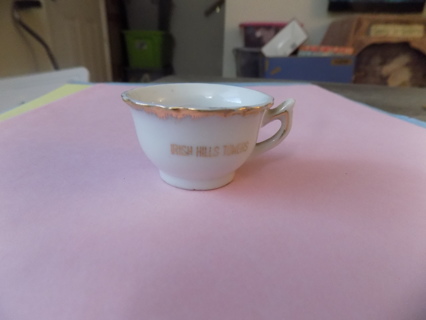 bone China Miniature white cup irish Hill  trim in gold