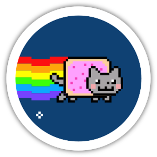 Collectible NFT Badge: I ❤️ Nyan Cat Frame #6 of 12