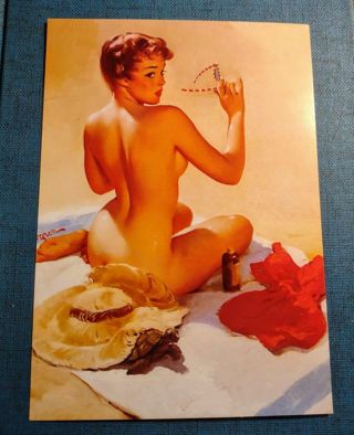 Vintage Looking Pinup Girl Postcard - Unused - Paper Craft - Scrapbook- Junk Journal Supplies