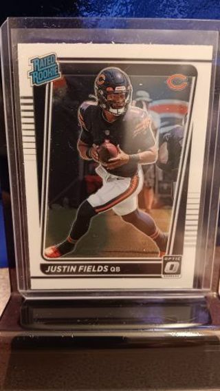 2021 DONRUSS OPTIC JUSTIN FIELDS RATED ROOKIE # 204 CHICAGO BEARS