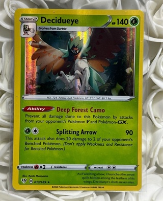 Decidueye 008/072 Holo Pokemon TCG 