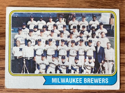 1974 Topps Milwaukee Brewers team card