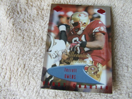 1999 Terrell Owens San Francisco 49ers Edge Millennium Collection Card #128 Hall of Famer