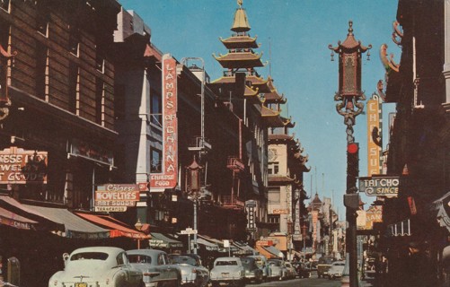 Vintage Used Postcard: a: Chinatown, San Francisco, CA