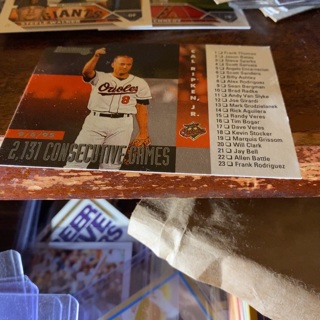 1995 donruss 2,131 consecutive games checklist cal Ripken jr baseball card 