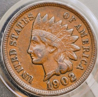 1902 Indian Head Cent, Sarp Highlites & Date, Super Coin, Insured, Refundable.Guaranteed .
