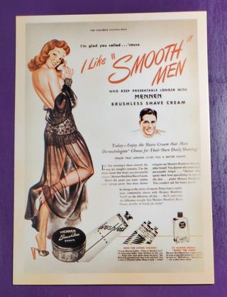 Mennon Shave Cream Postcard