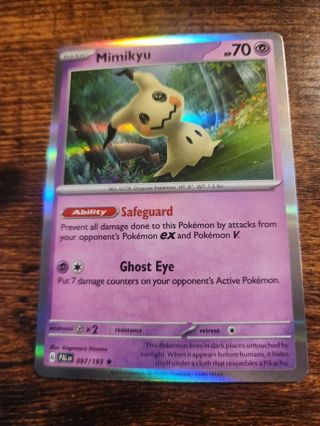 Pokemon Mimikyu holo rare 097/193