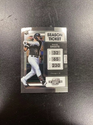 2022 Chronicles Contenders Optic #6 Gavin Sheets - Chicago White Sox