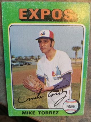 1975 TOPPS MIKE TORREZ MONTREAL EXPOS BASEBALL CARD# 254