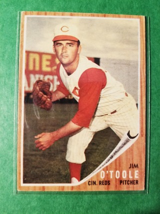 1962 - TOPPS EXMT - NRMT BASEBALL - CARD NO. 450 - JIM O'TOOLE - REDS