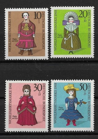 1968 Germany ScB438-41 19th Century Dolls MH C/S of 4