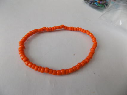 Bracelet E beads orange