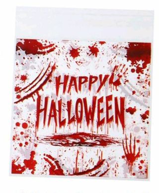 ↗️NEW⭕(2) BLOODY HALLOWEEN CELLO BAGS!!⭕XXL