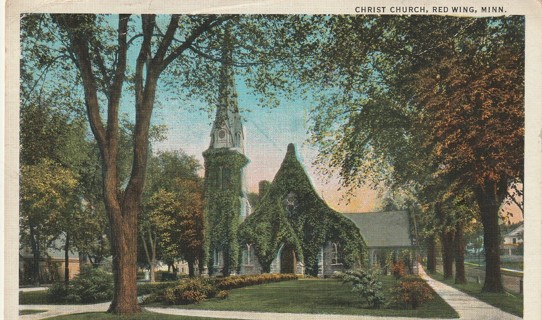 Vintage Used Postcard: 1945 Christ Church, Red Wing, MN