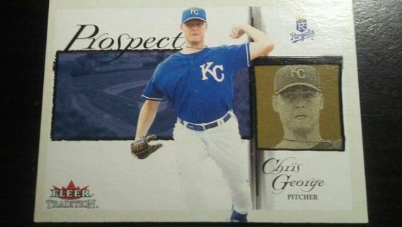 2002 FLEER TRADITION PROSPECT CHRIS GEORGE KANSAS CITY ROYALS BASEBALL CARD# 449