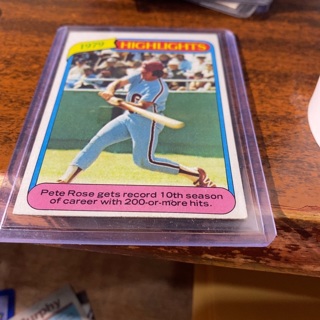 1980 topps 1979 highlights pete rose baseball card 