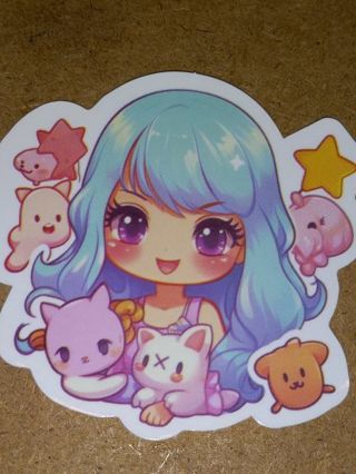 Kawaii one Cute big vinyl laptop sticker no refunds regular mail only