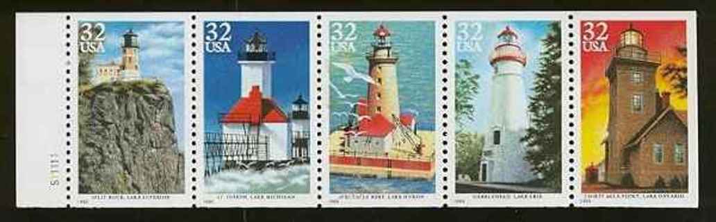 5 new 32cent usa lighthouse stamps