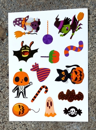 HALLOWEEN GLOSSY STICKERS STYLE 3