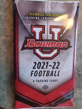 VERY SPECIAL SEALED FOOTBALL CARD PACK -2021/2022 BOWMAN UNIVERSITY