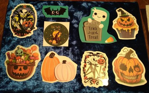 9 - "HALLOWEEN VARIETY STICKERS" ( 1 Free Sticker with Win. ) 10 Total