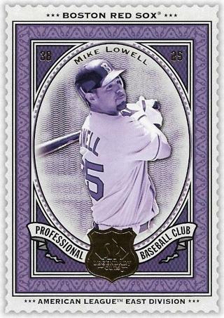 2009 SP LEGENDARY CUTS MIKE LOWELL CARD