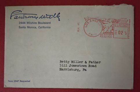 One Vintage 1961 or 1962 Lawrence Welk Chrismas Card And Envelope.