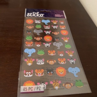 Sticko animal face stickers 