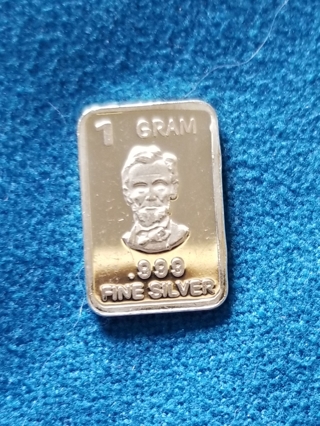.999 pure fine Silver Collectable bar PRESIDENT ~ Abraham Lincoln  ~