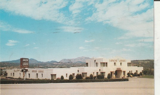 Vintage Used Postcard: C: 1954 Apache Lodge, Prescott, AZ