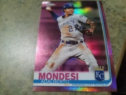 2019 TOPPS ADALBERTO MONDESI KANSAS CITY ROYALS REFRACTOR BASEBALL CARD# 164