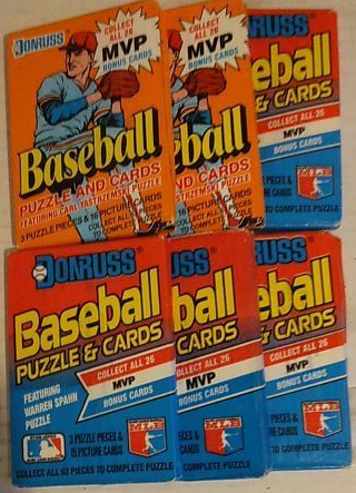 6 Donruss Baseball Wax Packs