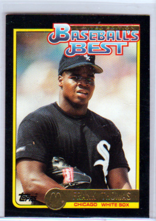 Frank Thomas, 1992 Topps McDonald's Baseball Card #25, Chicago White Sox, HOFr, (L2