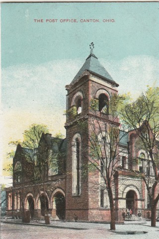 Vintage Unused Postcard: c: Post Office, Canton, OH