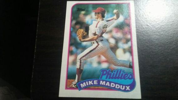 1989 TOPPS MIKE MADDUX PHILADELPHIA PHILLIES BASEBALL CARD# 39